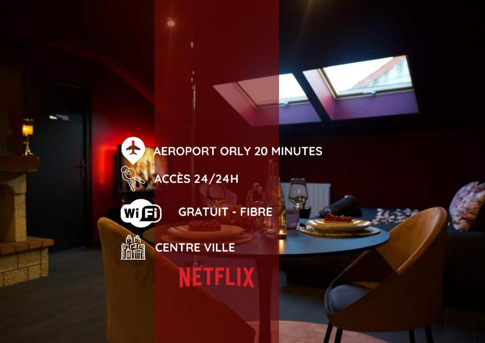 PARENTHESE LOVE - Amour & Tentation Suite Balnéo SPA Proche Orly-Paris - La Ville-du-Bois12 de PARENTHESE LOVE - Amour & Tentation Suite Balnéo SPA Proche Orly-Paris
