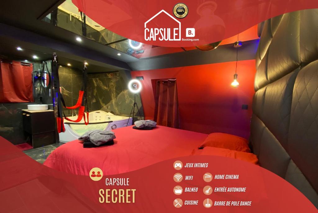 Capsule Secret - Jacuzzi - Netflix & Home cinéma - Jeux de couple - Barre de pole dance - Valenciennes