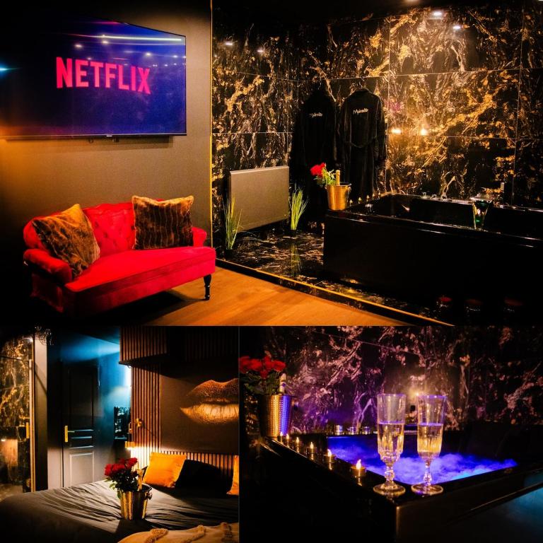 L'Aphrodite, Suite de LUXE - Love room - JACUZZI - Homécourt12 de L'Aphrodite, Suite de LUXE - Love room - JACUZZI
