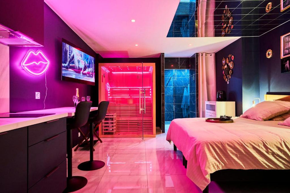 L'Amoria - Suite Romantique moderne avec Jacuzzi & Sauna1 de L'Amoria - Suite Romantique moderne avec Jacuzzi & Sauna
